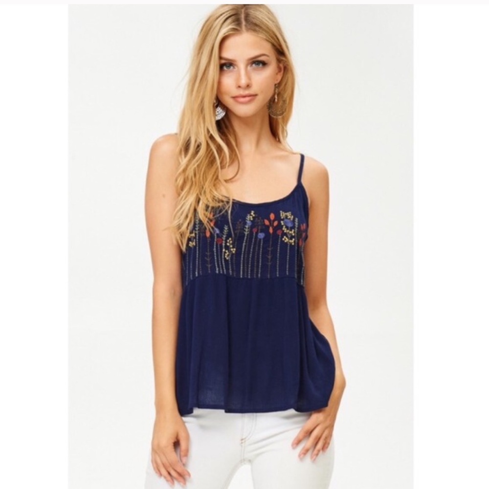 Lovely Navy floral camisole.